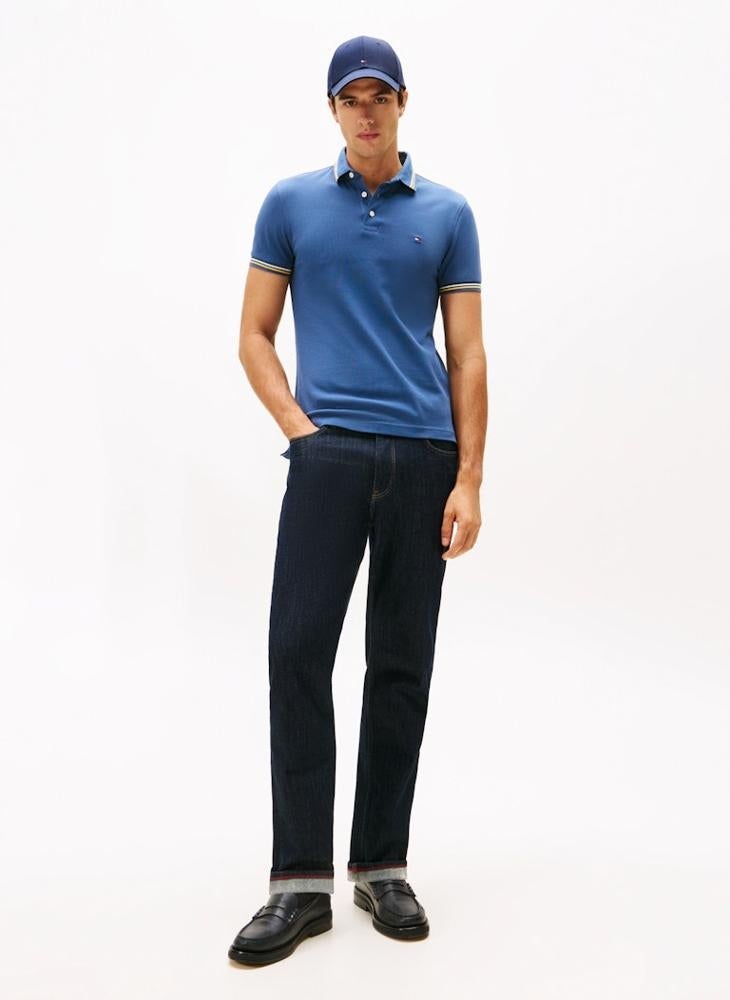 TOMMY HILFIGER Slim Fit Tipped Pique Polo Shirt - Image 4